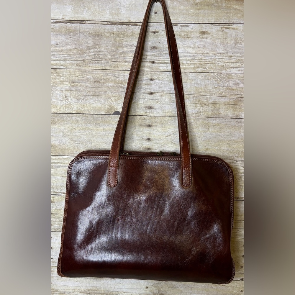 Italian leather purse/work satchel.
